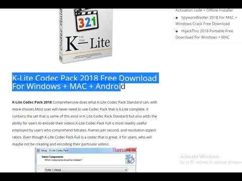 Free download codec pack for mac windows 10